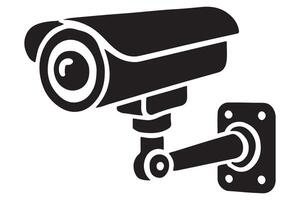 Security Camera Silhouette Graphic for Surveillance and Safety vector