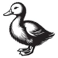 Charming Duckling Illustration Capturing the Innocence of Young Waterfowl vector