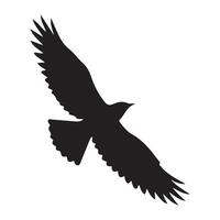 Majestic Bird in Flight Silhouette Soaring High in the Sky vector