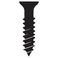 High Detail Screw Silhouette Graphic For Technical Visual Projects vector