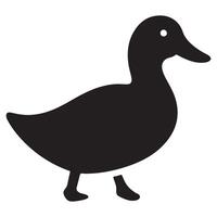 Duck Silhouette Simple A Clean Waterfowl Illustration Design vector