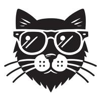Cool Cat Illustration with Sunglasses for Graphic Design Projects vector