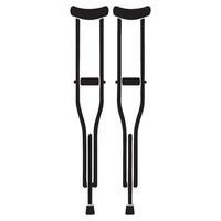 Pair of Crutches Illustration for Mobility Assistance and Support vector