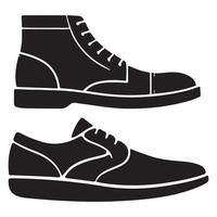 Silhouette Shoe Image Collection Boot and Oxford Style vector