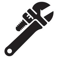 Adjustable Wrench Illustration for Plumbing and Mechanical Projects vector