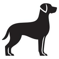 Black dog silhouette illustration for graphic designs use vector