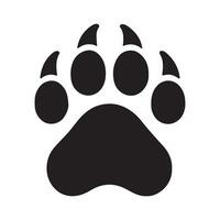 Bear Claw Paw Print Silhouette for Wilderness and Nature Graphic Design vector