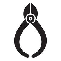 Robust Cutting Pliers Tool Silhouette Design for Craftsmen vector