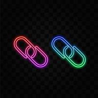 link Icon sign isolated for graphic and web design. neon style. link symbol template color editable on white background. vector