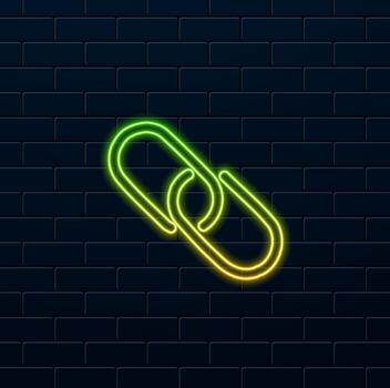 Chain Icon in trendy flat style isolated on white background. neon style. Connection symbol for your web site design. vector