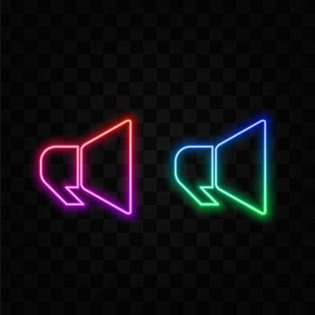 Megaphone icon. Media elements in neon style icons. Simple icon for websites, web design, mobile app, information graphics vector