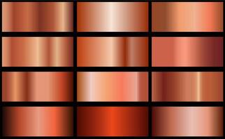 SHINY BRONZE GRADIENT SET COLLECTION vector