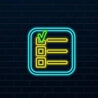 Medical checkup icon design templates isolated on white background. neon style. vector