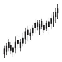 Uptrend Stock Market Chart Candlestick Pattern for Financial Analysis vector
