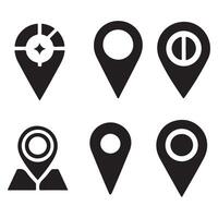 Location Pointer Icon Set Diverse Map Pin Symbols for Navigation vector