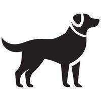 Sleek Labrador Retriever Silhouette Illustration Loyal Companion Design Element vector