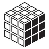 Isometric Rubik's Cube Puzzle Solving Strategy Tips and Tricks vector