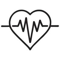 Heartbeat Pulse Line Illustration of Life and Vitality Icon vector
