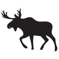 Moose Silhouette A Powerful North American Wildlife Illustration vector