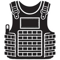 Tactical Bulletproof Vest Illustration for Security Projects vector