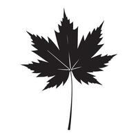 Maple Leaf Silhouette Design Perfect for Canadian Theme Projects vector