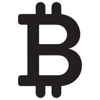 Bitcoin symbol illustration in black for crypto currency finance concepts vector