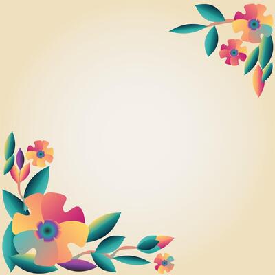 Flower Decorative Ornaments and Border