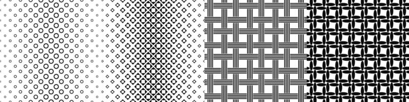 Geometric abstract black and white pattern design collection vector