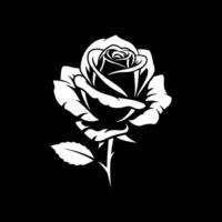 Rose Silhouette with Decorative Elements vector