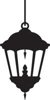 illustration of a silhouette of a lantern vector