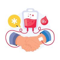 Blood Donation Concepts Style illustrations. EPS 10 File stock illustration vector