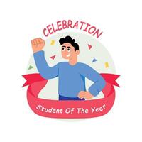 Student Of The Year Concepts Style illustrations. EPS 10 File stock illustration vector
