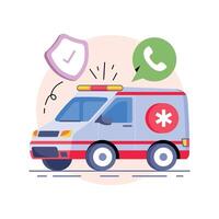 Ambulance Concepts Style illustrations. EPS 10 File stock illustration vector