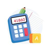 Calculator Concepts Style illustrations. EPS 10 File stock illustration vector