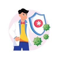 Virus Protection Concepts Style illustrations. EPS 10 File stock illustration vector