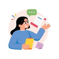 Test preparation Concepts Style illustrations. EPS 10 File stock illustration vector