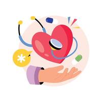 Heart Care Concepts Style illustrations. EPS 10 File stock illustration vector