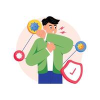 Allergy Immunotherapy Concepts Style illustrations. EPS 10 File stock illustration vector