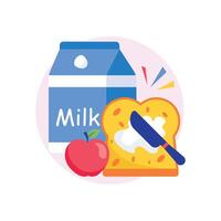 Lunch Concepts Style illustrations. EPS 10 File stock illustration vector