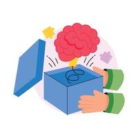 Think Outside Box Concepts Style illustrations. EPS 10 File stock illustration vector