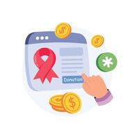 Donation Concepts Style illustrations. EPS 10 File vector