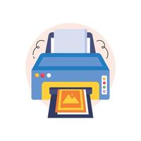 Printer Concepts Style illustrations. EPS 10 File stock illustration vector