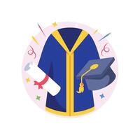 Graduation Suit Concepts Style illustrations. EPS 10 File stock illustration vector