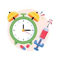 Medicine Time Concepts Style illustrations. EPS 10 File stock illustration vector