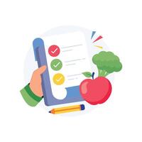Diet Plan Concepts Style illustrations. EPS 10 File stock illustration vector