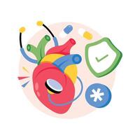 Healthy Heart Concepts Style illustrations. EPS 10 File stock illustration vector
