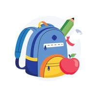 Backpack Concepts Style illustrations. EPS 10 File stock illustration vector