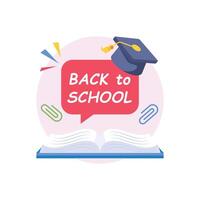 Back To School Concepts Style illustrations vector