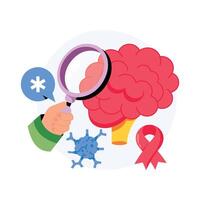Brain Tumor research Concepts Style illustrations. EPS 10 File stock illustration vector