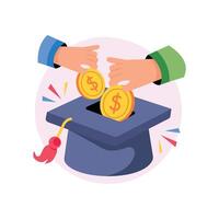 Education Fund Concepts Style illustrations. EPS 10 File stock illustration vector